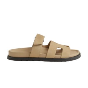 Hermès Chypre Sandals 'Beige Suede'